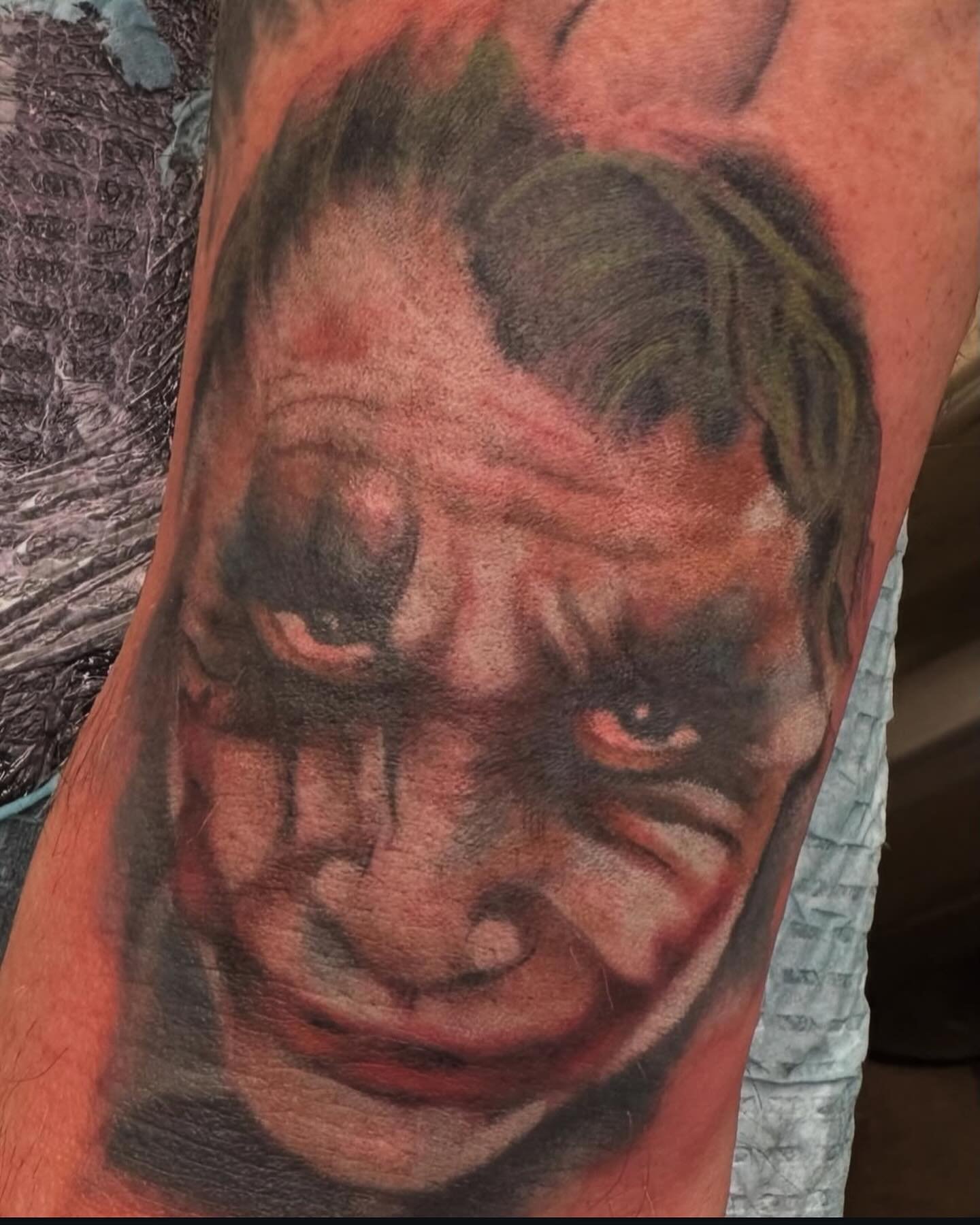 @joshgriffintattoos nailed this joker portrait on the hand of all places. Expert tattooing you can depend on. @bethesdatattoo #bethesdatattoo #dmvtattooartist #bethesdatattooartist