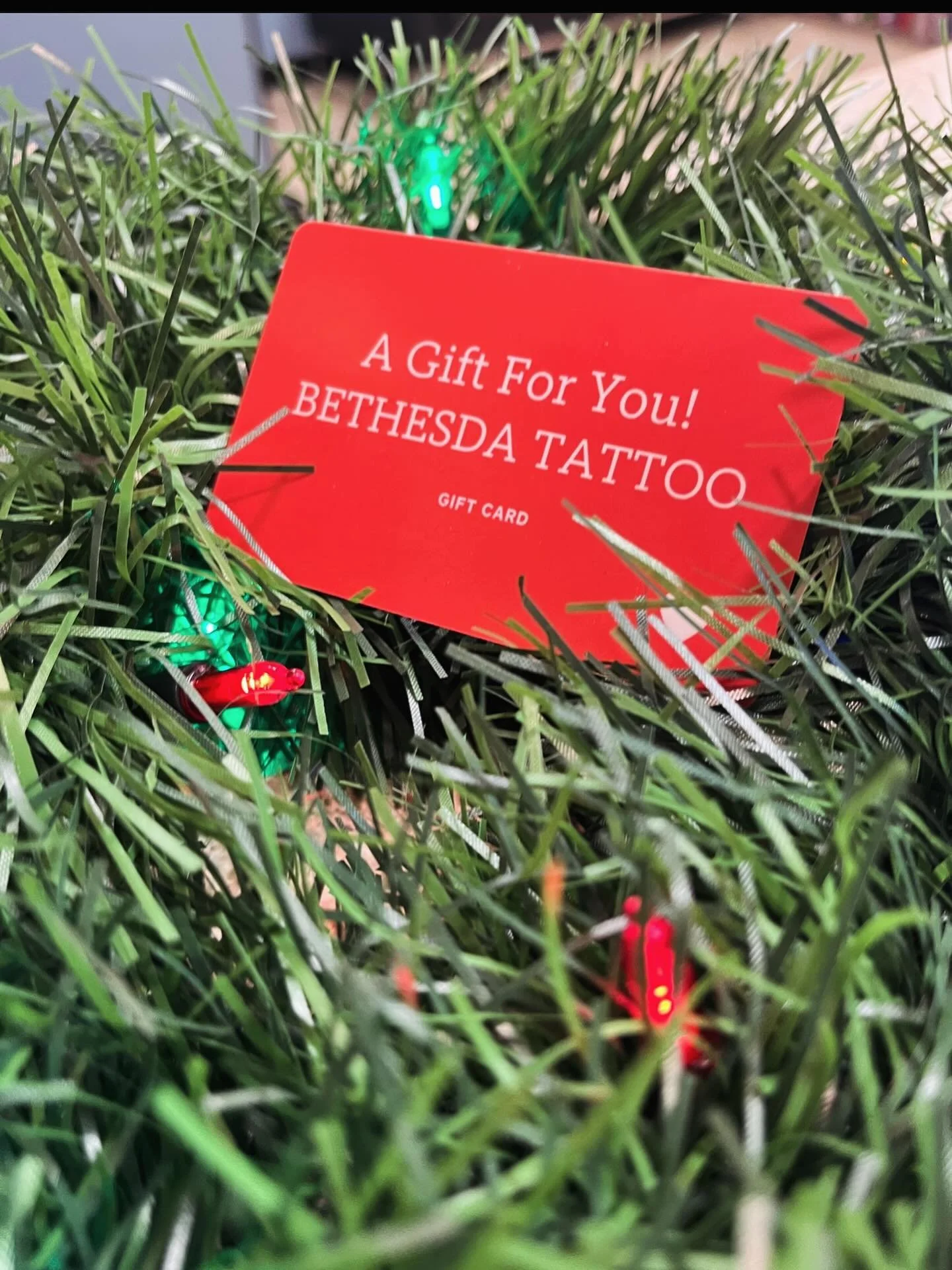 Looking for that perfect gift this holiday season, look no further. Want to buy someone a piece of jewelry or help fund a friends next tattoo? We&rsquo;ve got you. We have gift cards available for any dollar amount. #bethesdatattoo #customtattoo #cus