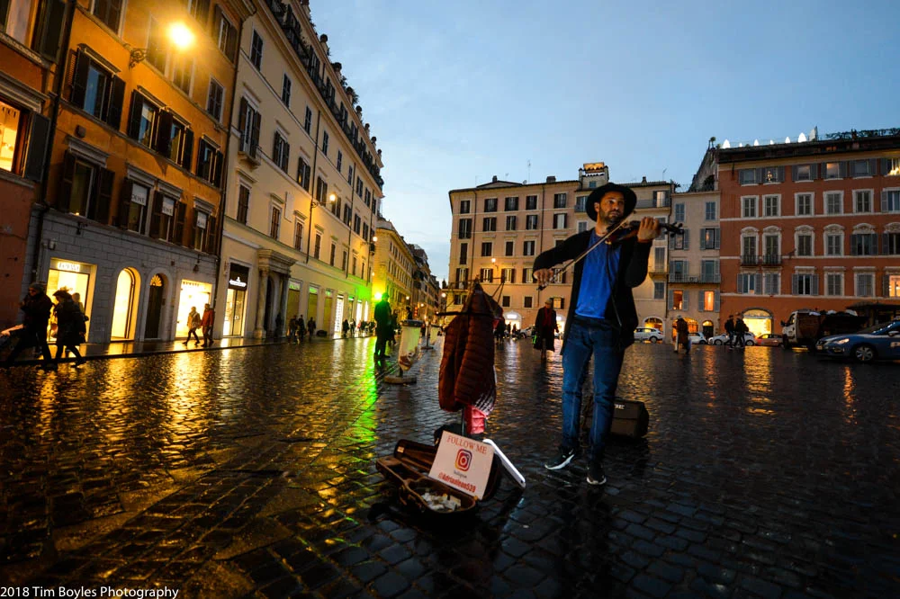 Violinist near Spanish Steps