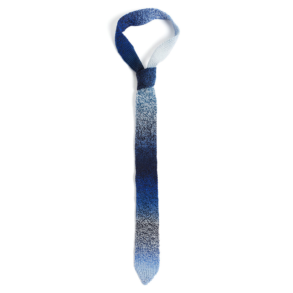 Men's Knitted Tie Pointed End - Waves