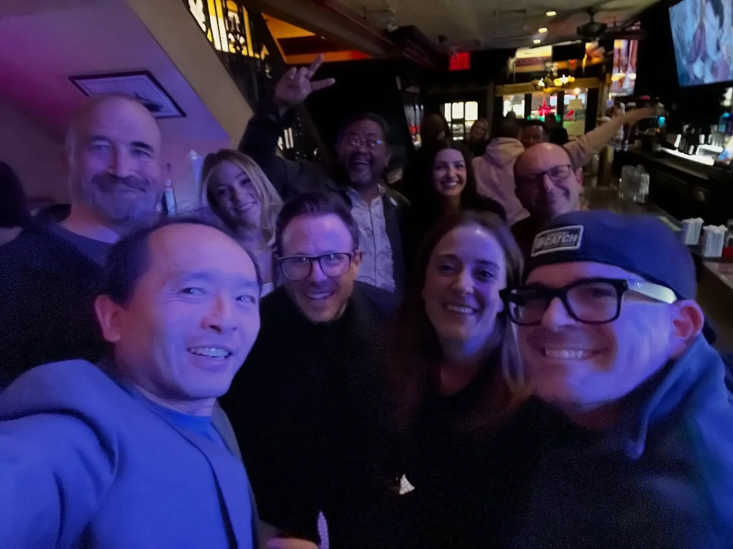 That time all of our super agents from @atbtalent flew in from Los Angeles to party with us. This also became a reunion for Covid time zoom office hour teammates. Great time! #sagaftra #sagaftramembers #sagaftramember #newyorkcity #newyork #nyc #ny #