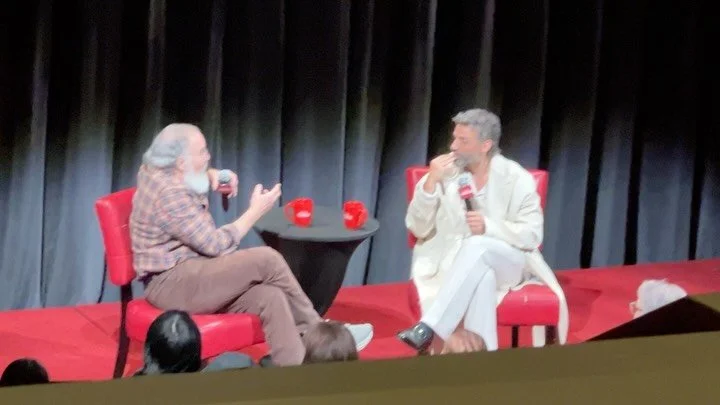 Another example of other fellow actors supporting their friends&rsquo; film by being a moderator of the film Q&amp;A. This is from @frankensteingdt by @netflixfilm and the guest was @oscarisaac and the moderator was none other than @mandypatinkin The