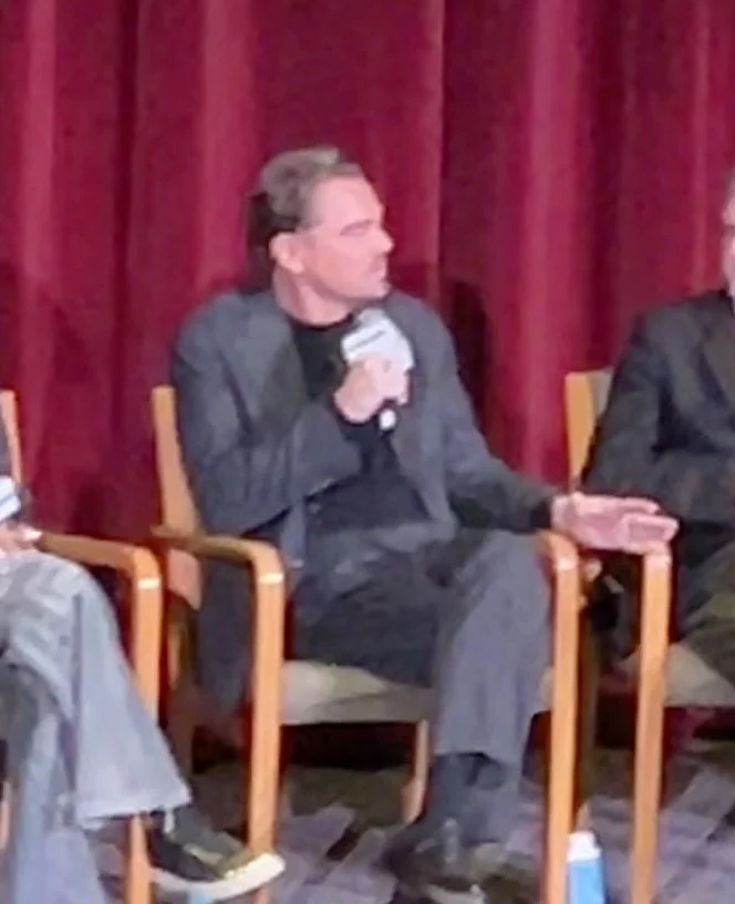 This is from @onebattleafteranothermovie Q&amp;A with @leonardodicaprio #beniciodeltoro @teyanataylor @paulthomasanderson  The moderator from Siris XM talked WAY more than any of the stars in the panel which annoyed a lot of us but still I was about 