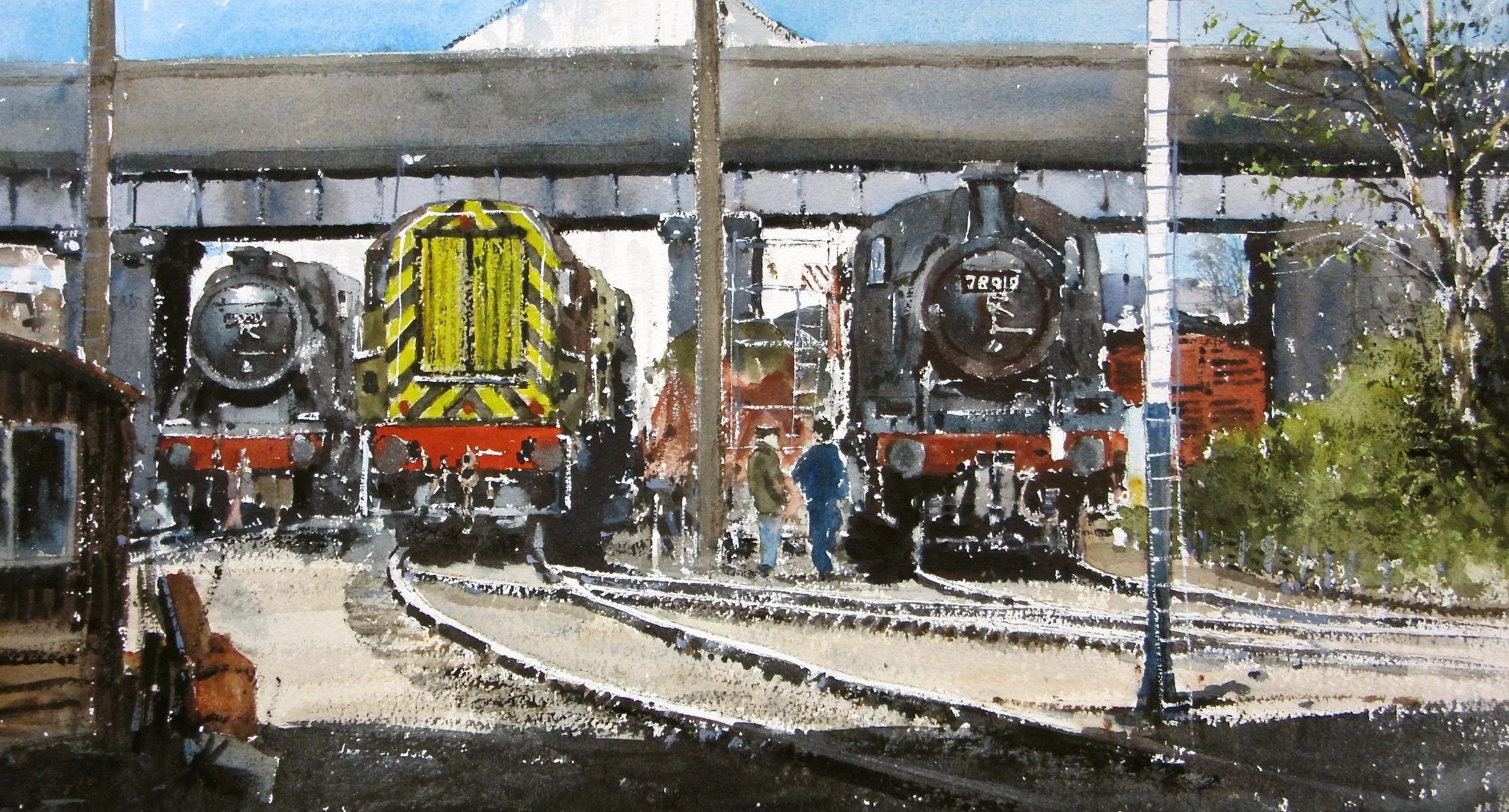 Work in Progress Loughborough Shed: 13 x 24 in: watercolour: £1200