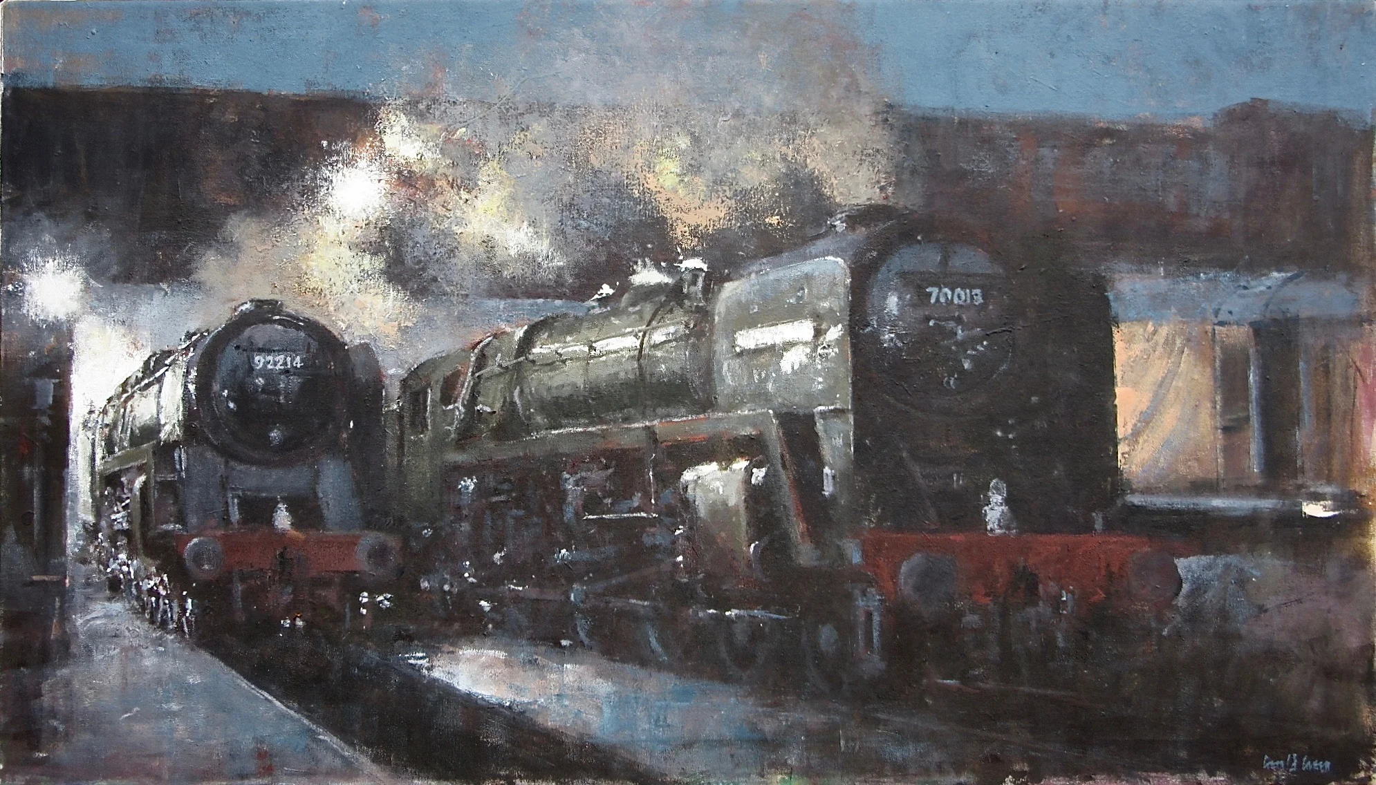 Early Morning Loughborough: 24 x 42 in: oil: £4600