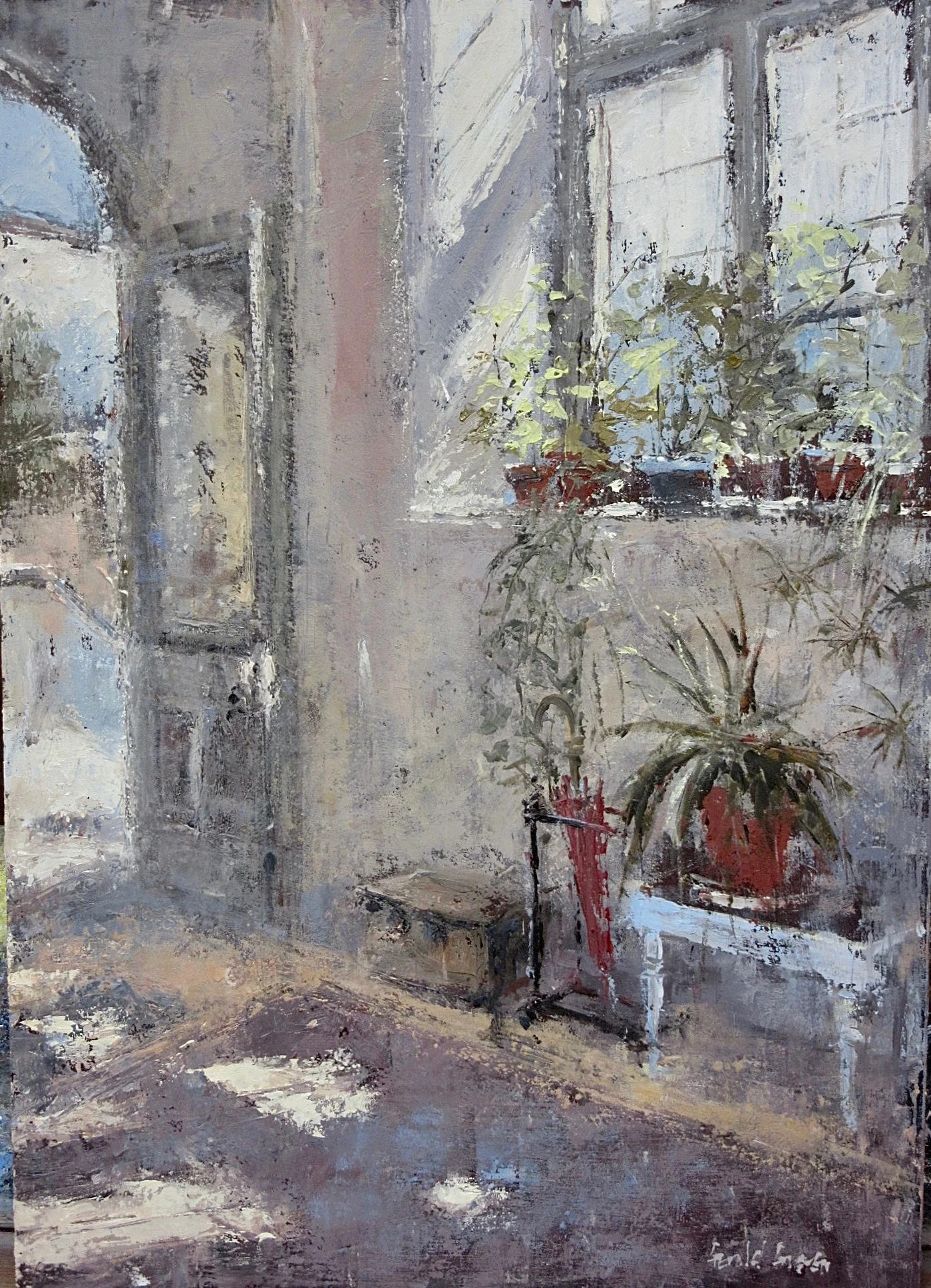 Umbrella and Plants: 16.5 x 11.75 in: £950