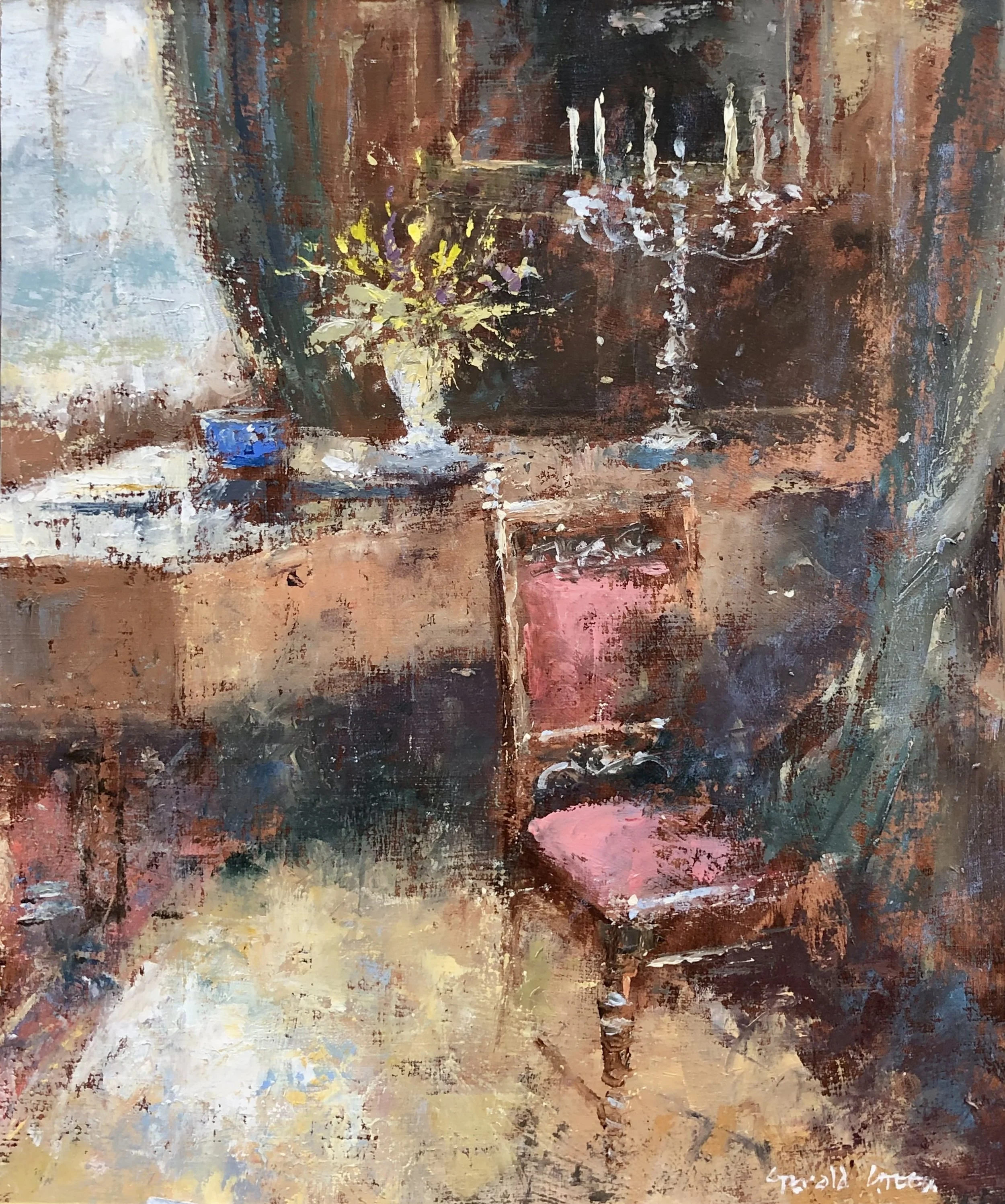 By the Piano: 14 1/4 x 12 in: £1150