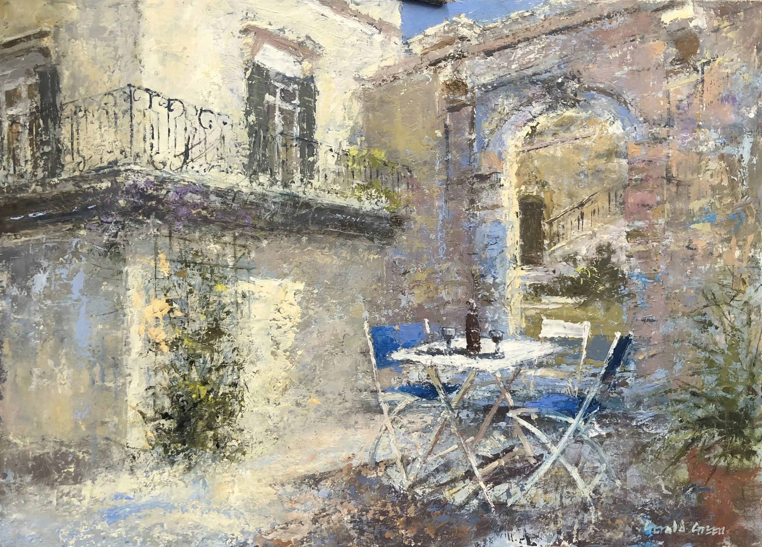 Quiet Courtyard: 13 x 18 in: £ 1350