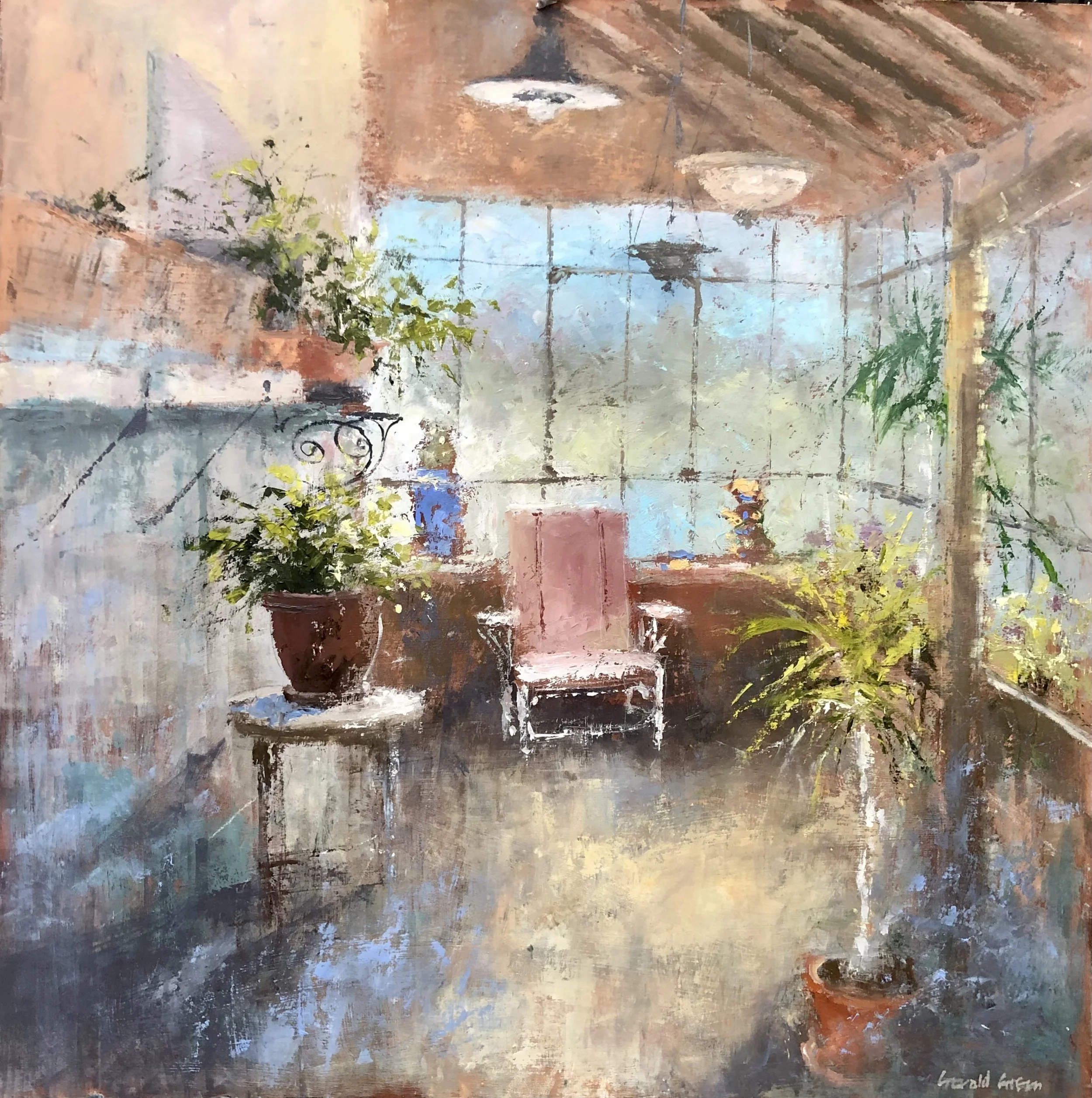 Sunlit Sanctuary: 24 x 24 in: £2950