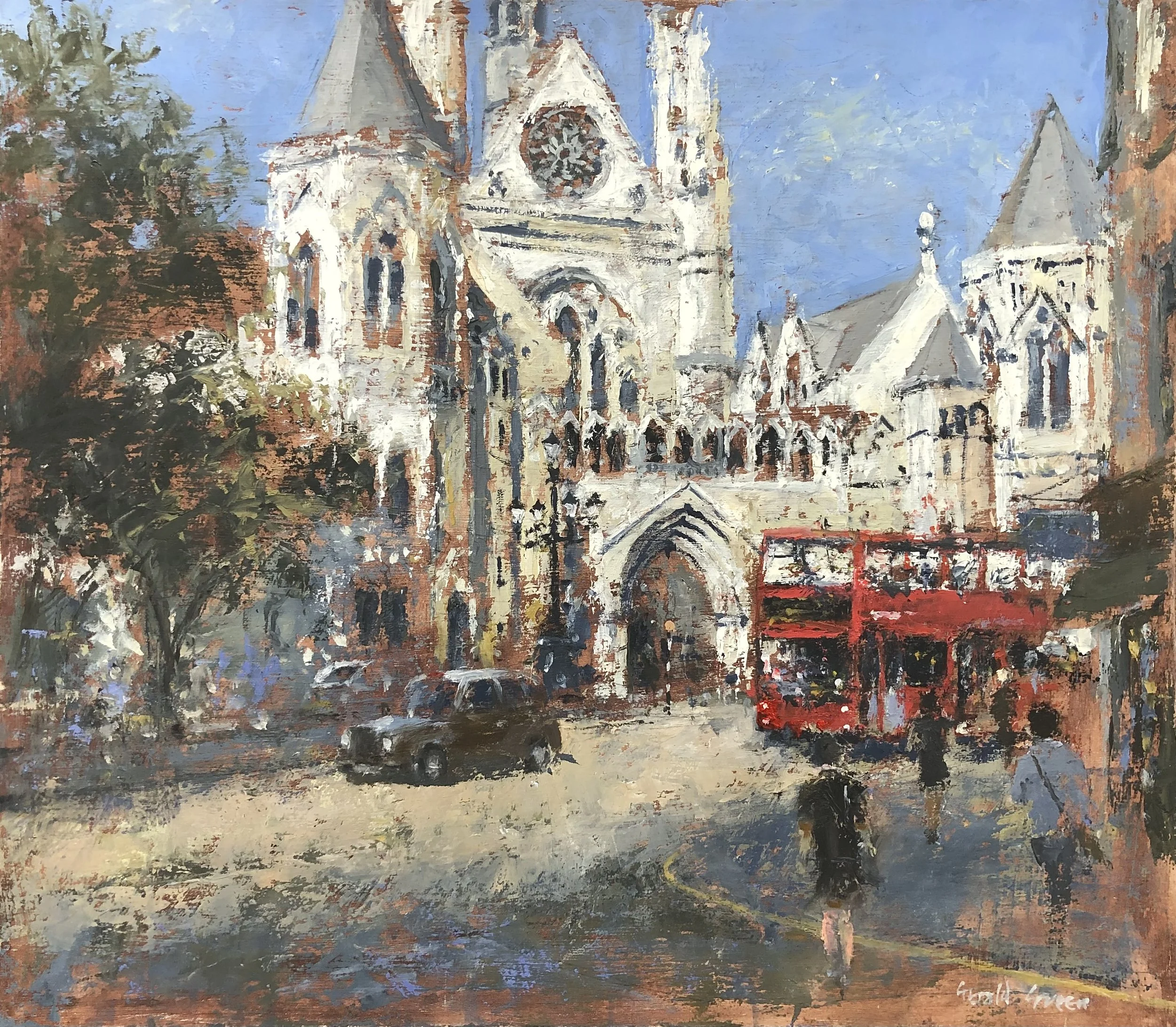 The Law Courts from Essex Street London: 14 x 16 in: £1325
