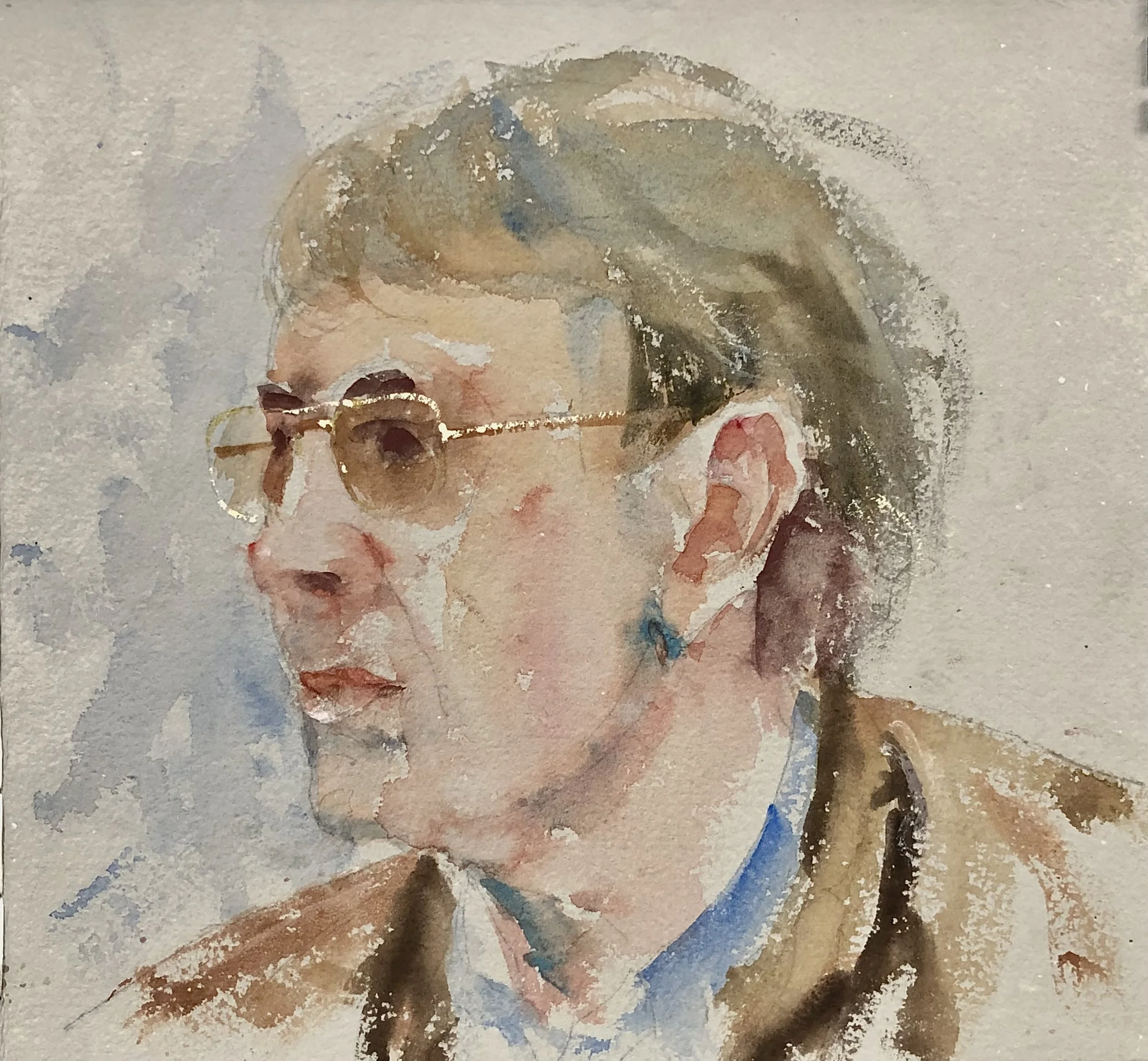 Watercolour study on toned paper: 10 x 11 in