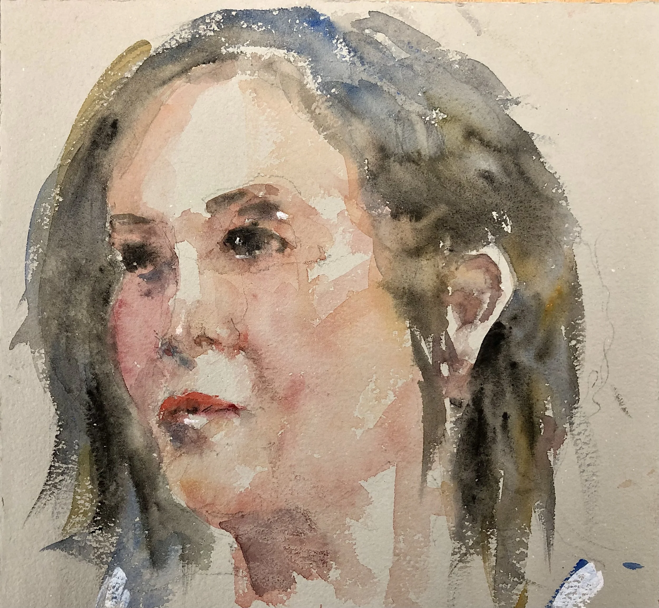 Watercolour study on toned paper: 10 x 11 in