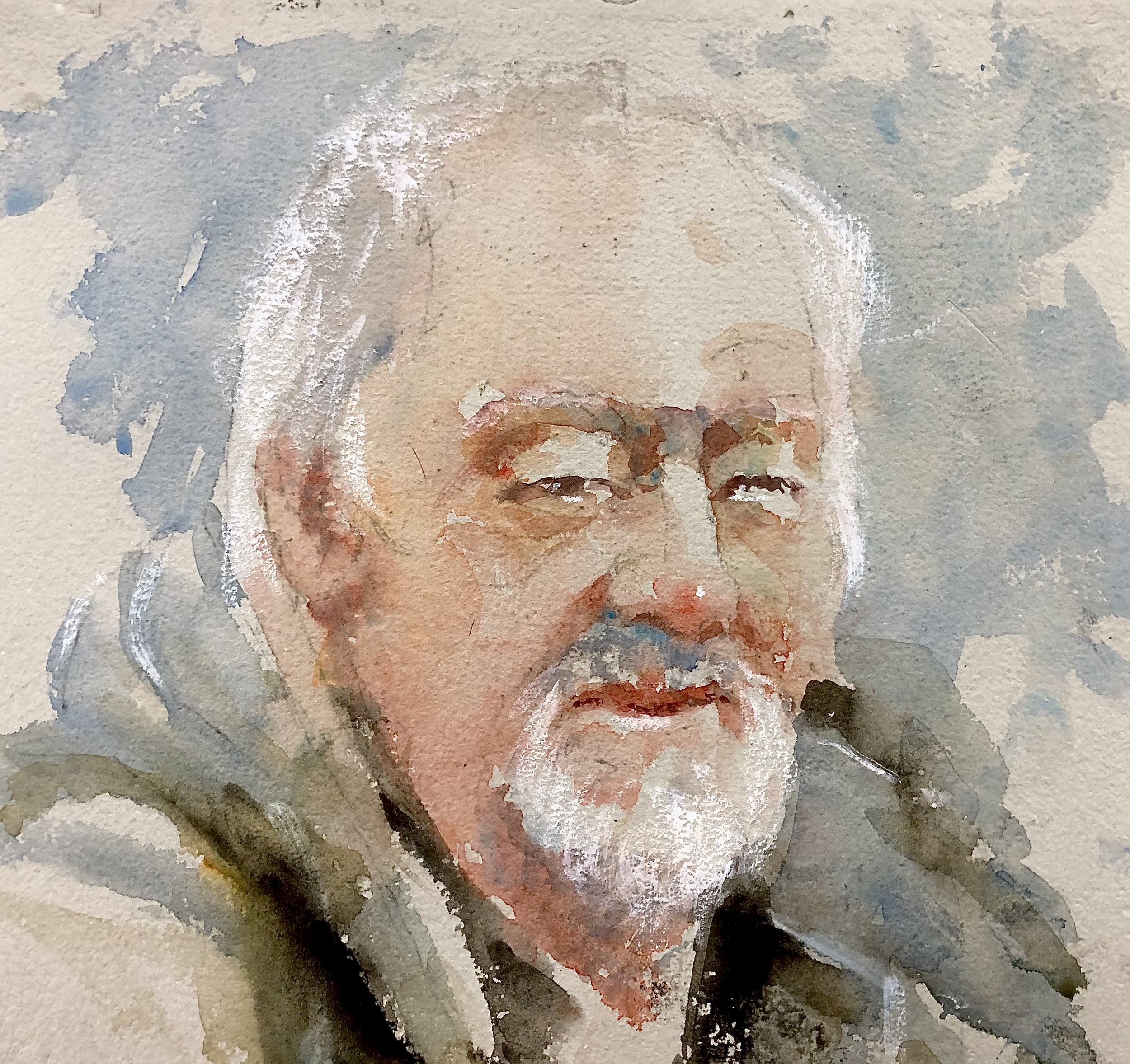 Watercolour study on toned paper: 10 x 11 in