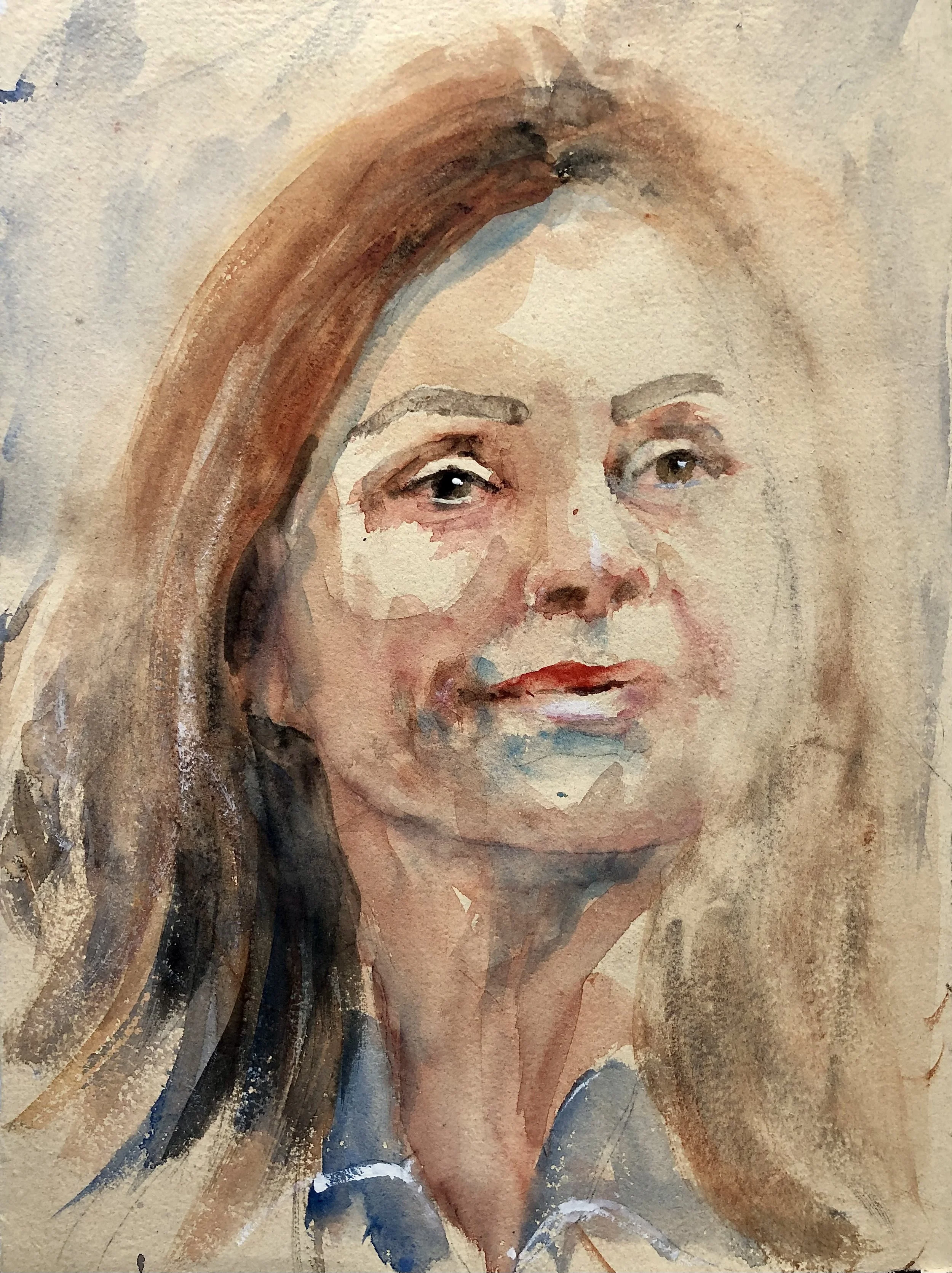Watercolour study on toned paper: 15 x 11 in
