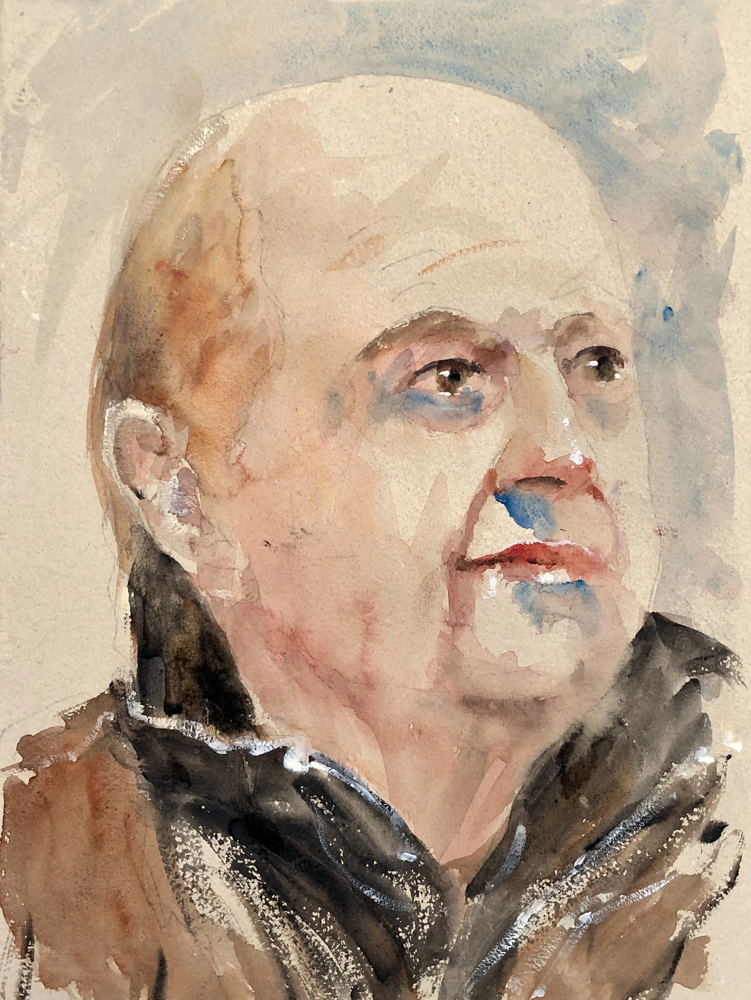 Watercolour study on toned paper: 15 x 11 in