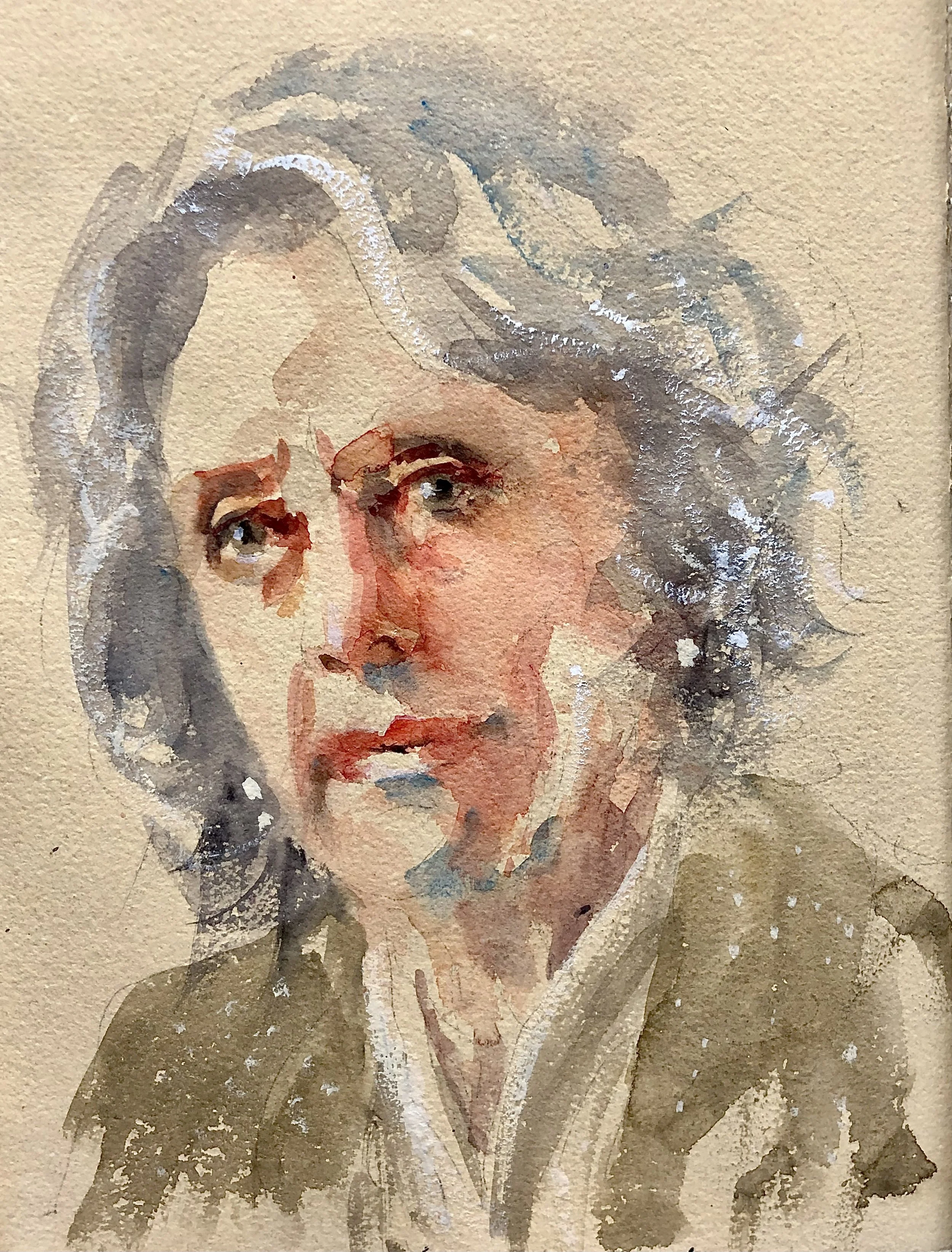 Watercolour study on toned paper: 15 x 11 in