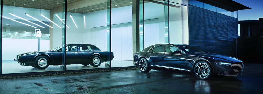 2 générations d'Aston Martin Lagonda, fer de lance de l'exclusivité bourgeoise selon Aston.