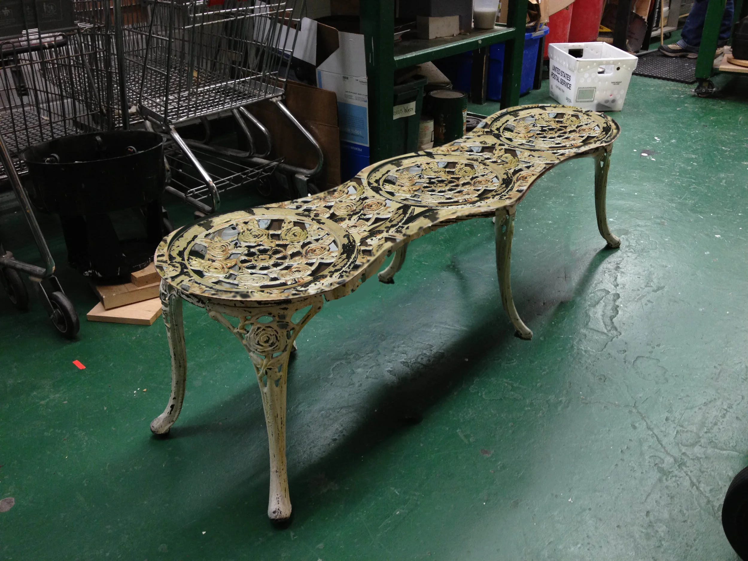 I photo-shopped a picture for approval from the designer, showing what the bench would look like before we built it. 