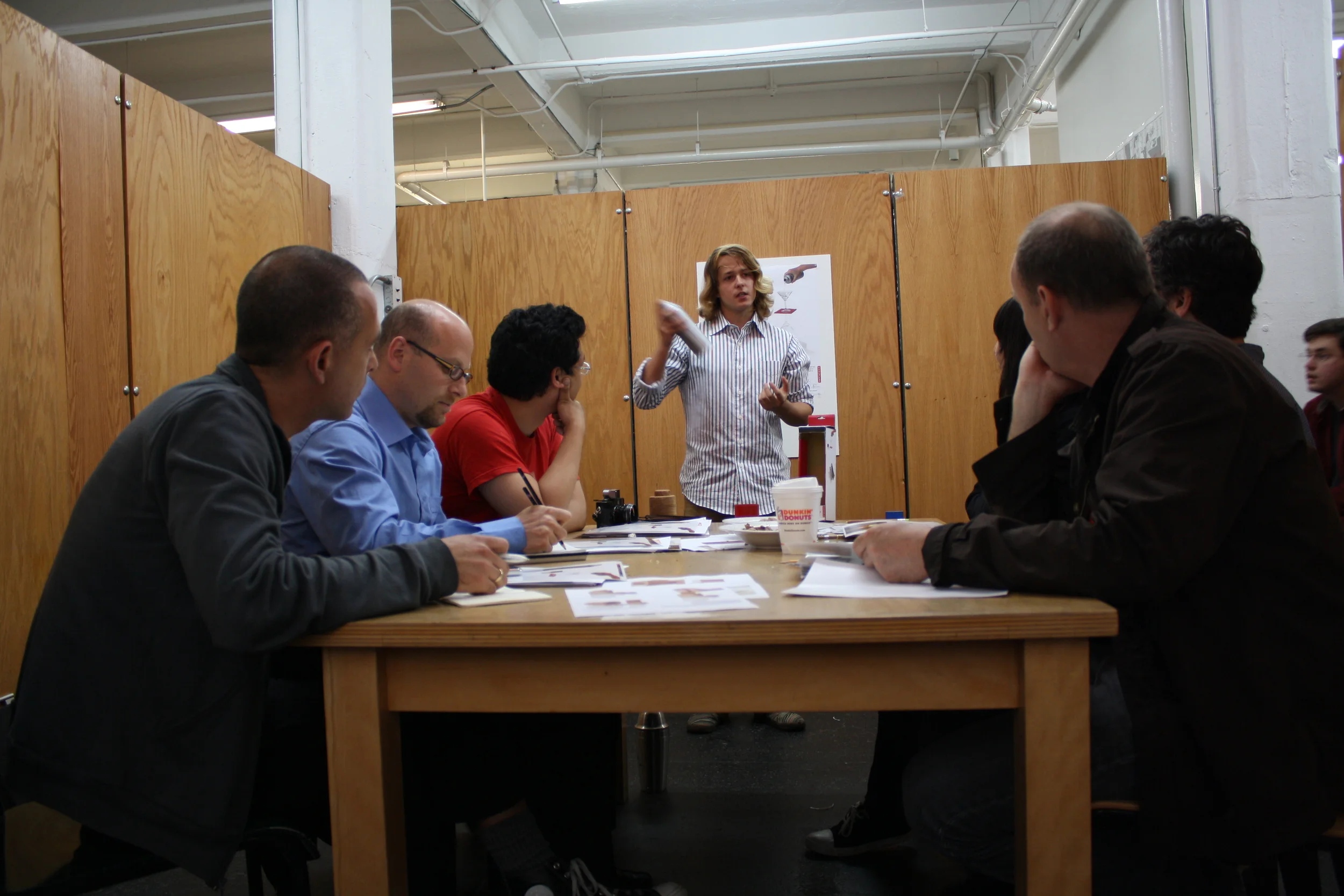  Pitching the idea and product to Kikkerland's CEO&nbsp; Jan van der Lande in their NYC office.&nbsp;  