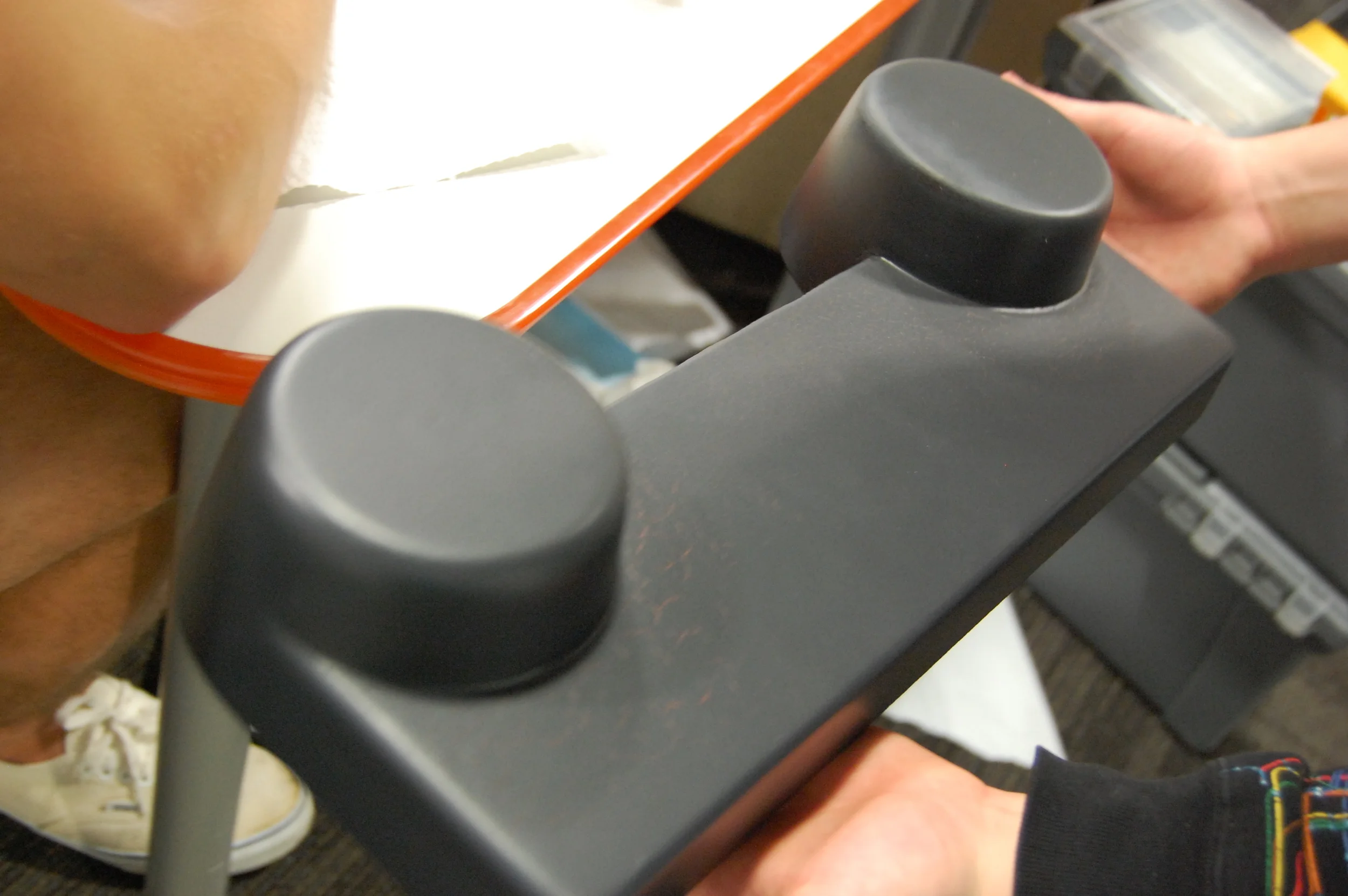  Tooling foam after being finished with bondo, sanded and painted.&nbsp; 