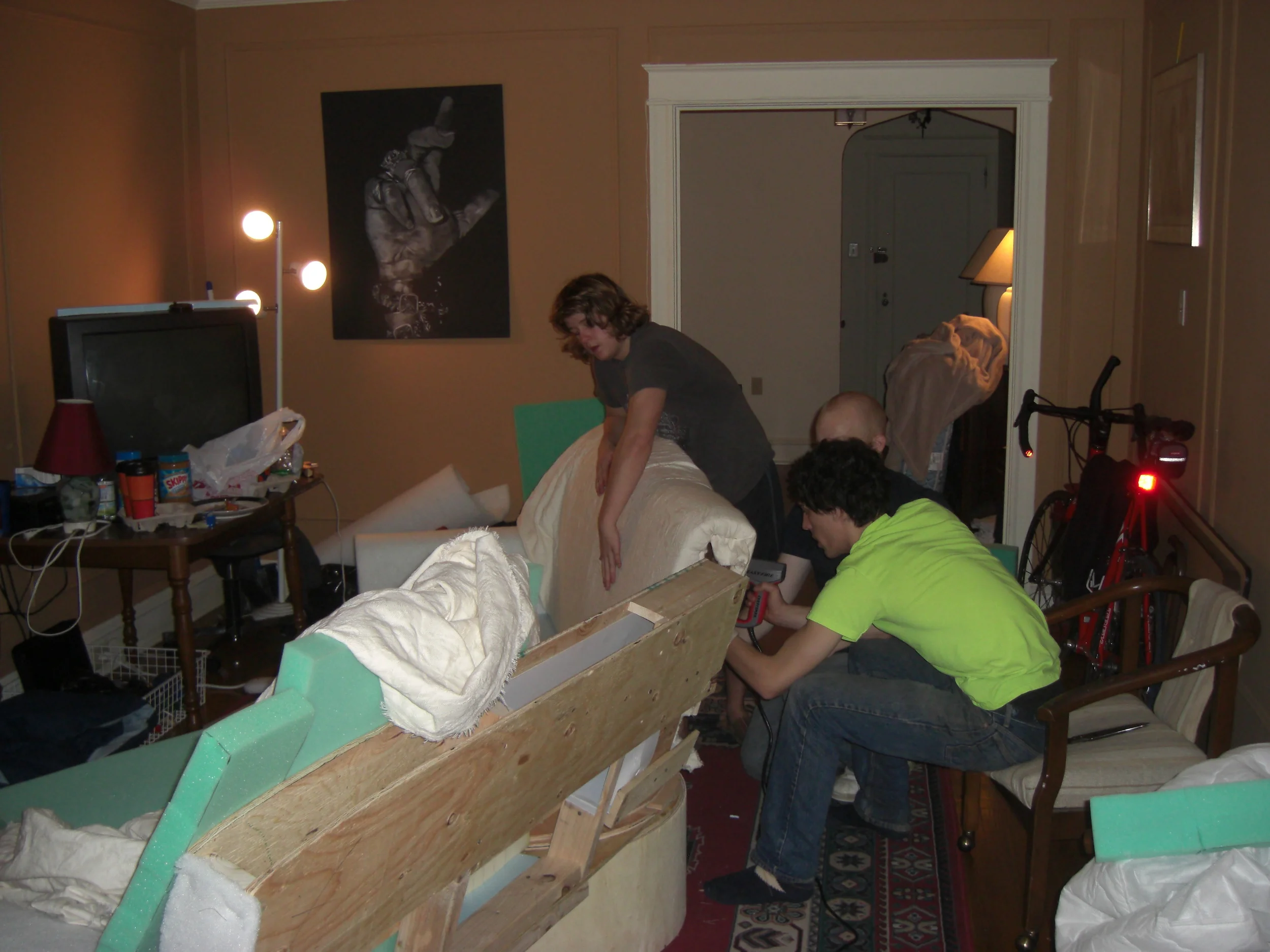  In the process of upholestering. 