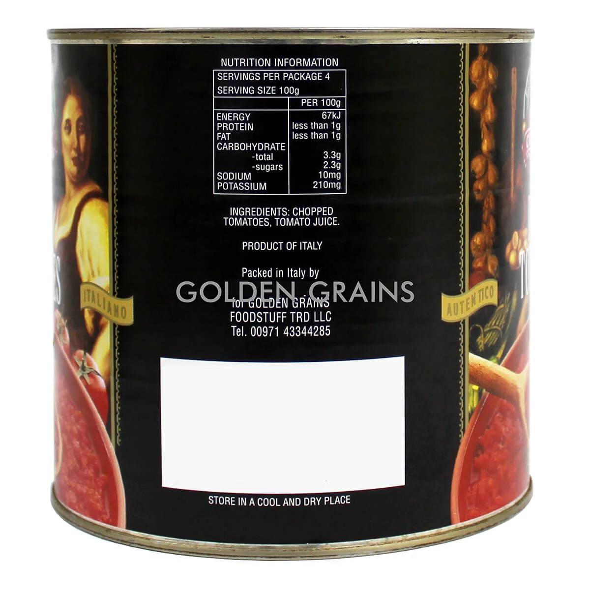 Golden Grains Dubai Export - Campagna - Diced Tomatoes - Back.jpg