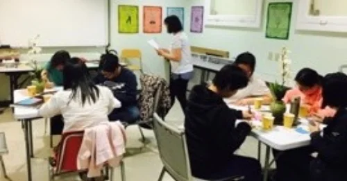 Chinese families participate in a Chinese Parent Cafe at Joy Lok LFC