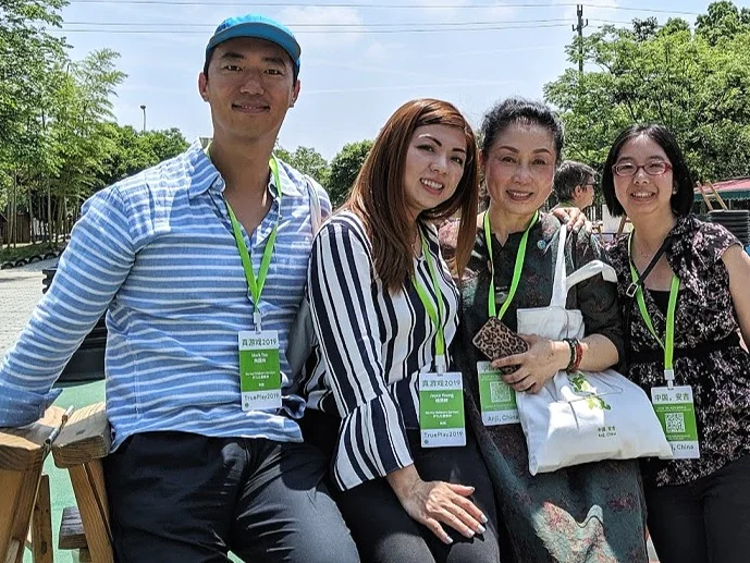 Mark Tao, Chief Financial Officer, Joyce Young, Regional Manger and Jenny Yu, Regional Manager with Cheng Xueqin, Founder of Anji Play and Director of Anji Childhood Education Research Center