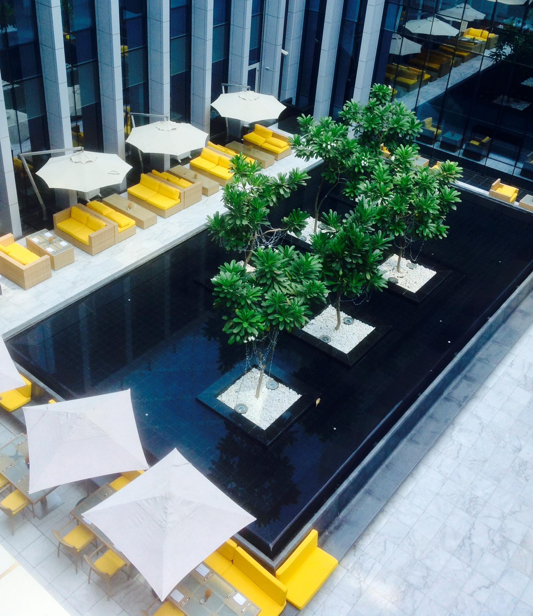 Atrium sitting area