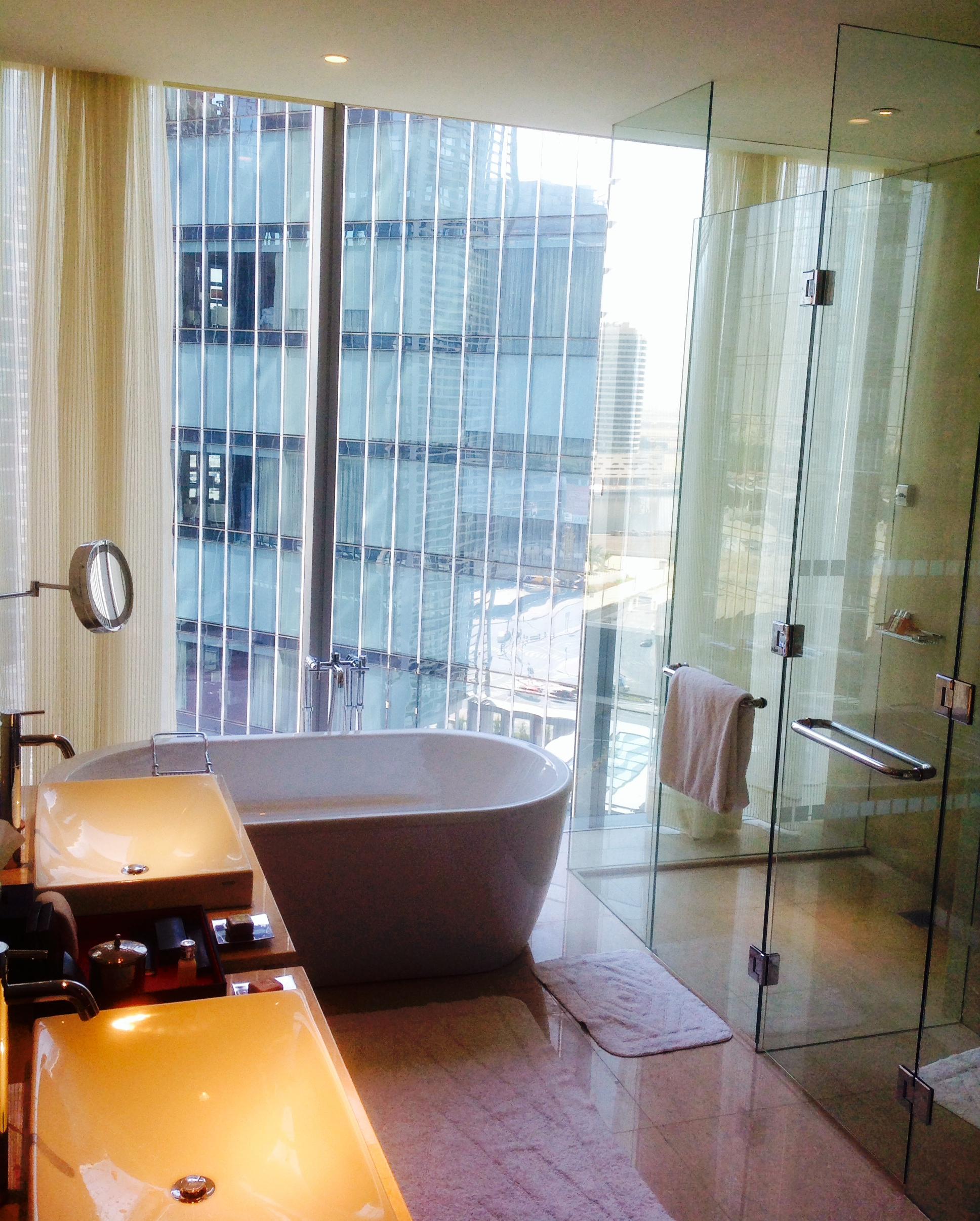 Large, bright bathroom