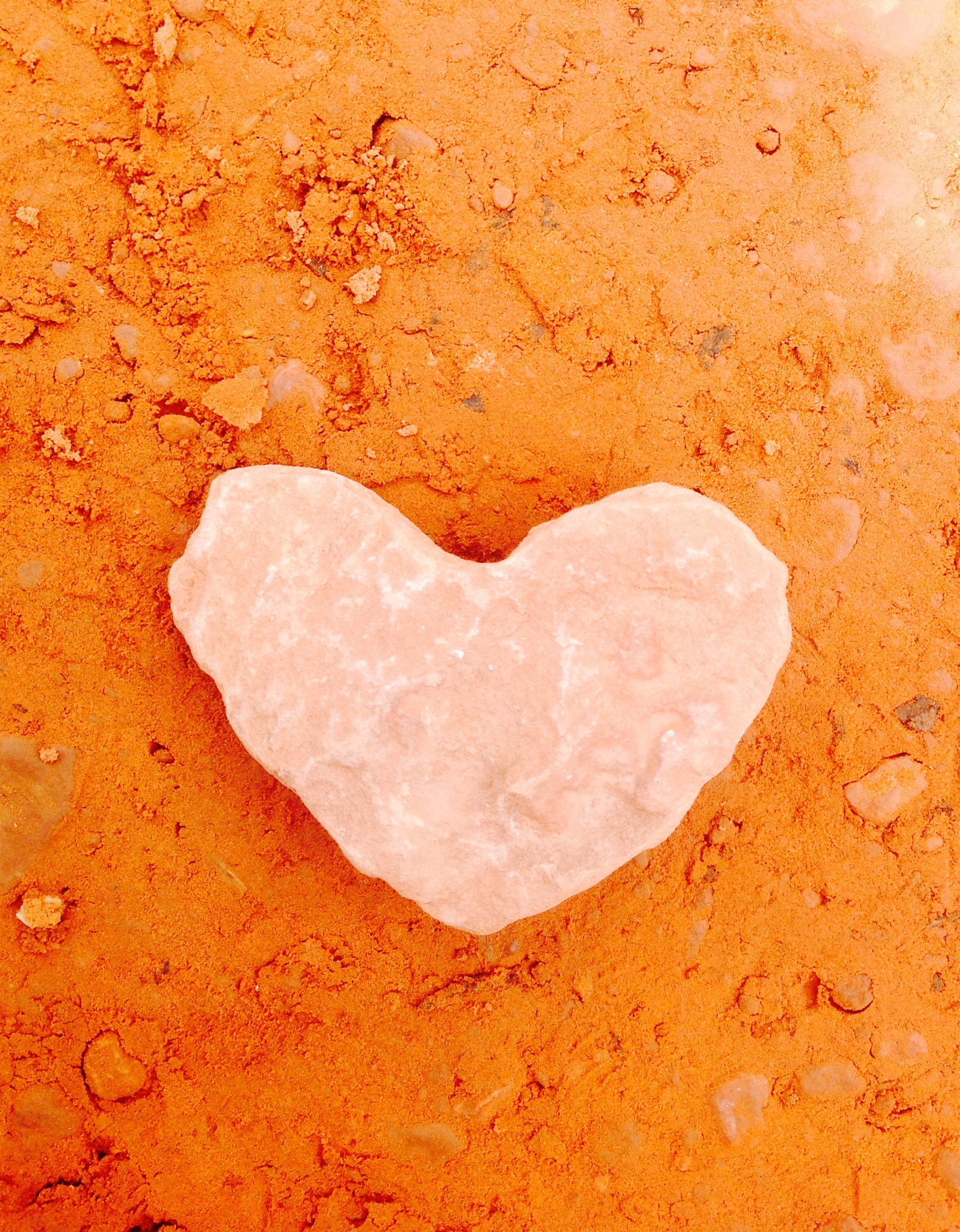 Heart shaped rock