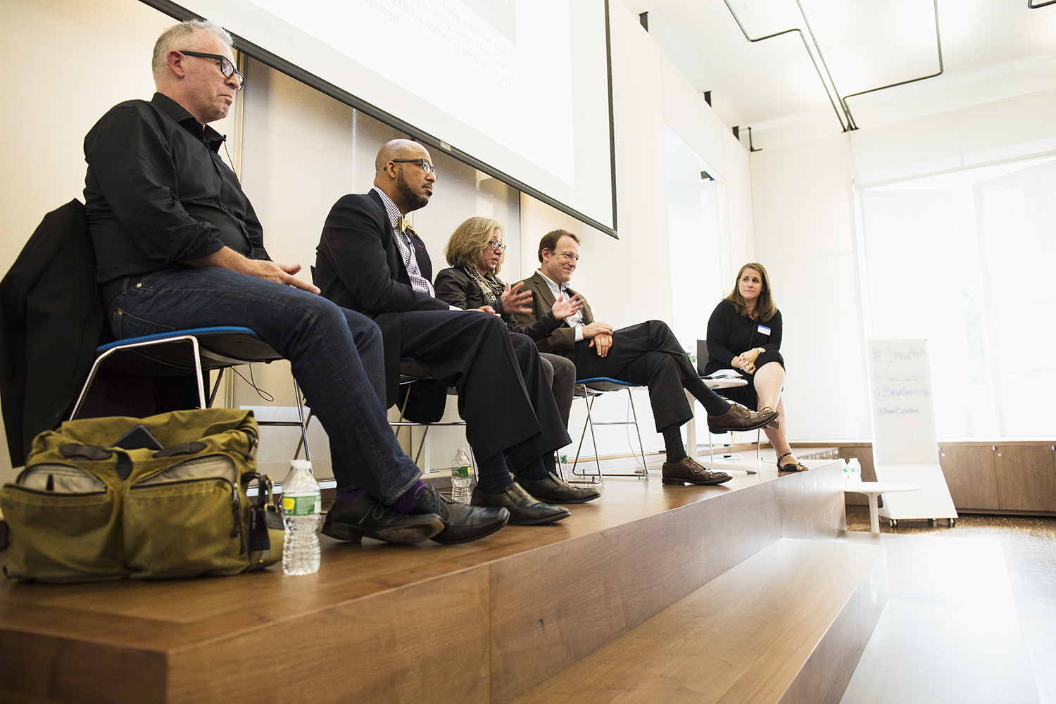  "The Press and Photography" panel, with Aidan Sullivan (Getty Images), Kenny Irby (Poynter Institute), Michele McNally (NY Times), Santiago Lyon (Associated Press), and moderator Claire Wardle, Columbia Journalism School, NY, NY, October 16, 2015 