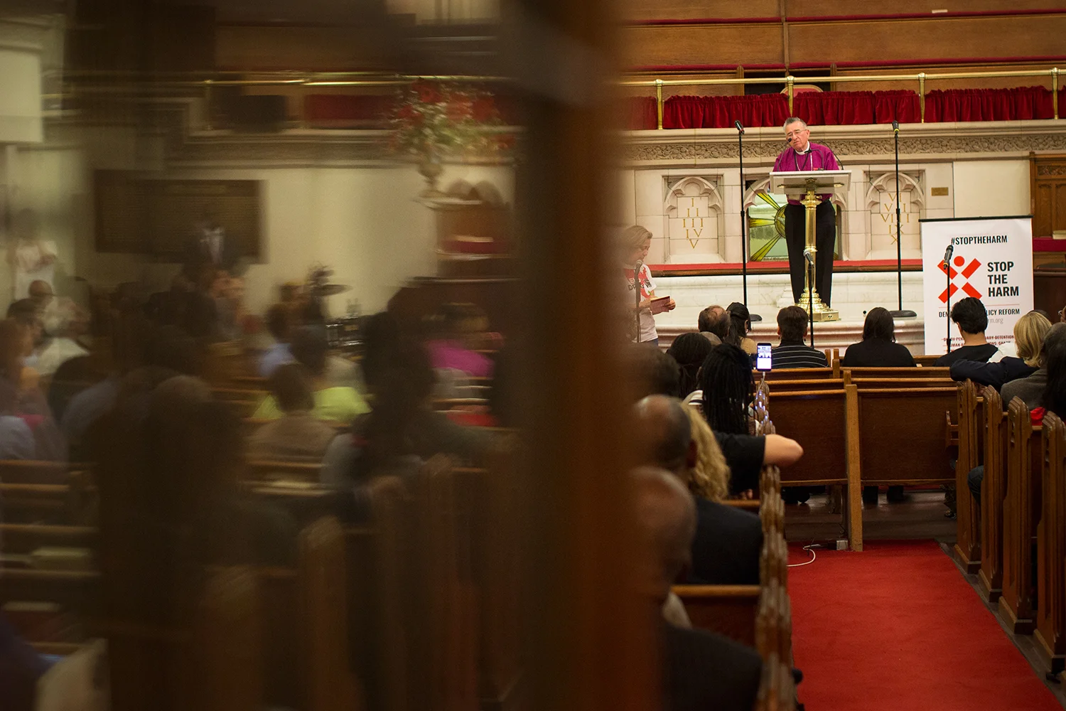 Interfaith service at Harlem’s historic Abyssinian Baptist Church organized by advocacy group VOCAL-NY to call for end to the war on drugs on the eve of the United Nations General Assembly Special Session on the world drug problem ( UNGASS ), NY, NY, 2016