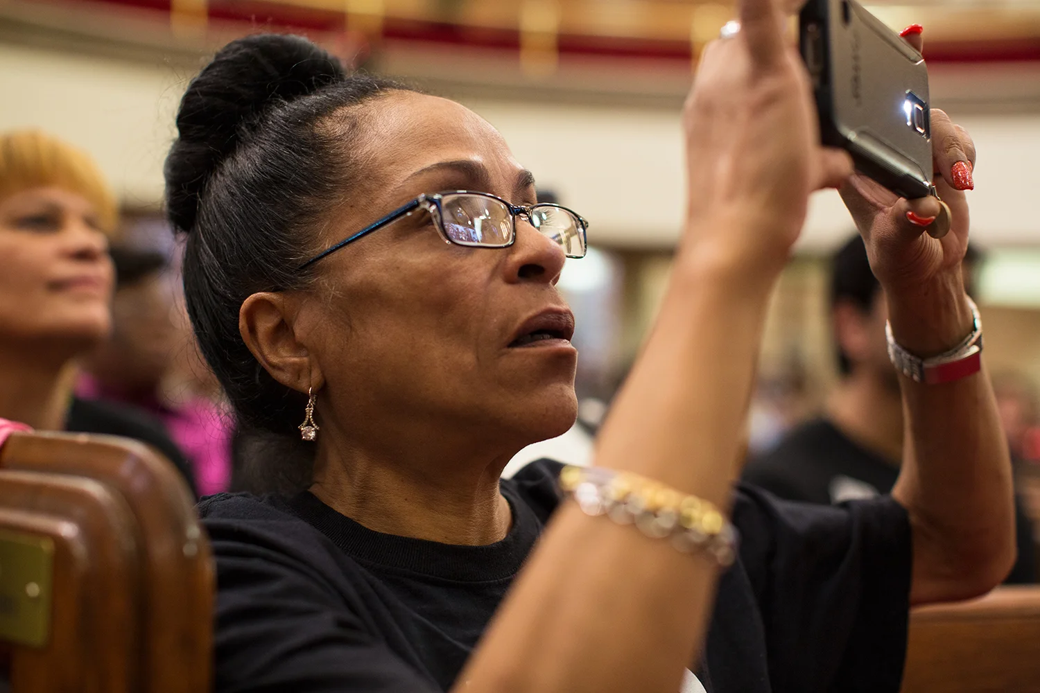 Wanda Parks of VOCAL-NY at interfaith service at Harlem’s historic Abyssinian Baptist Church organized by advocacy group VOCAL-NY to call for end to the war on drugs on the eve of the United Nations General Assembly Special Session on the world drug problem ( UNGASS ), NY, NY, 2016