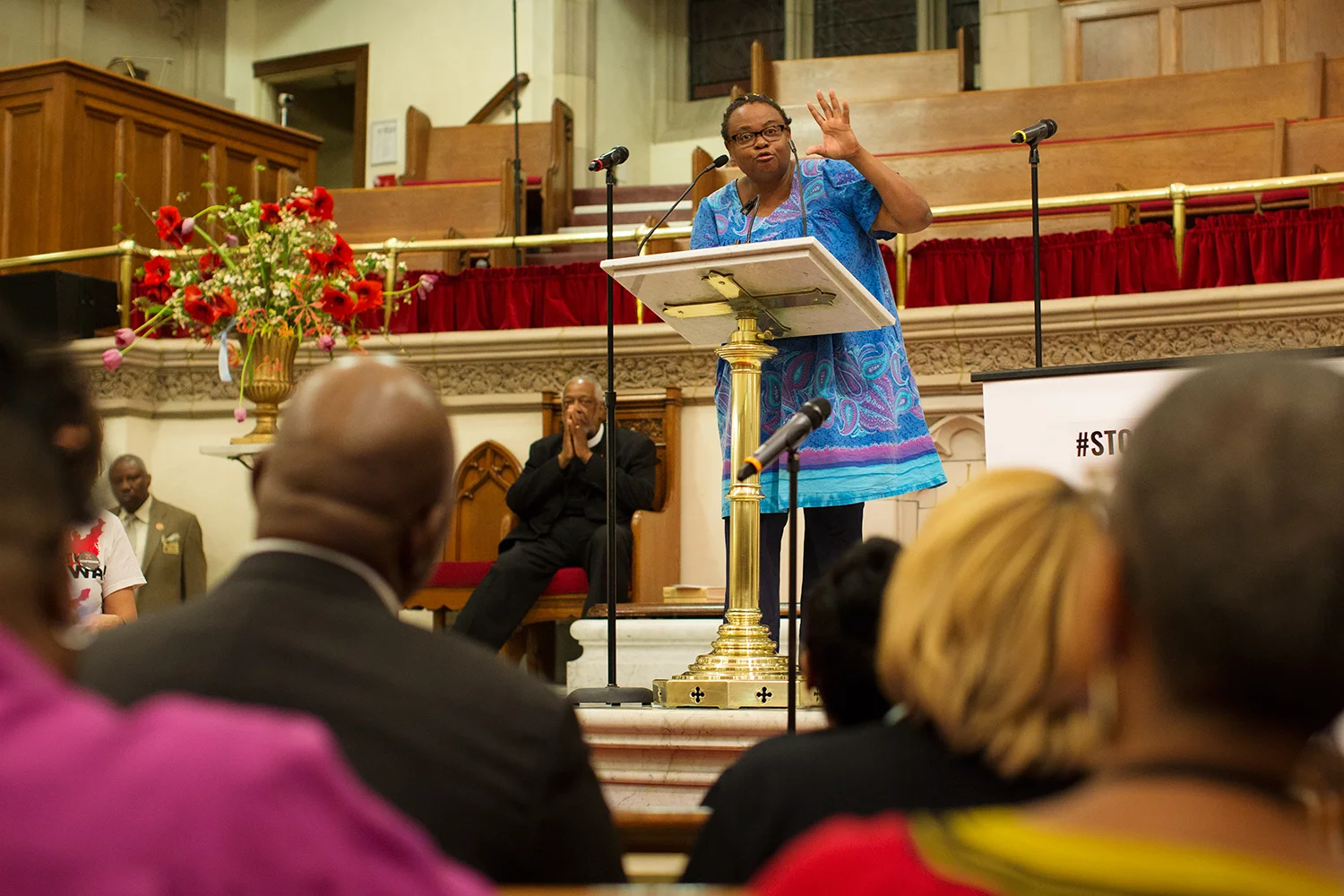 Interfaith service at Harlem’s historic Abyssinian Baptist Church organized by advocacy group VOCAL-NY to call for end to the war on drugs on the eve of the United Nations General Assembly Special Session on the world drug problem ( UNGASS ), NY, NY, 2016