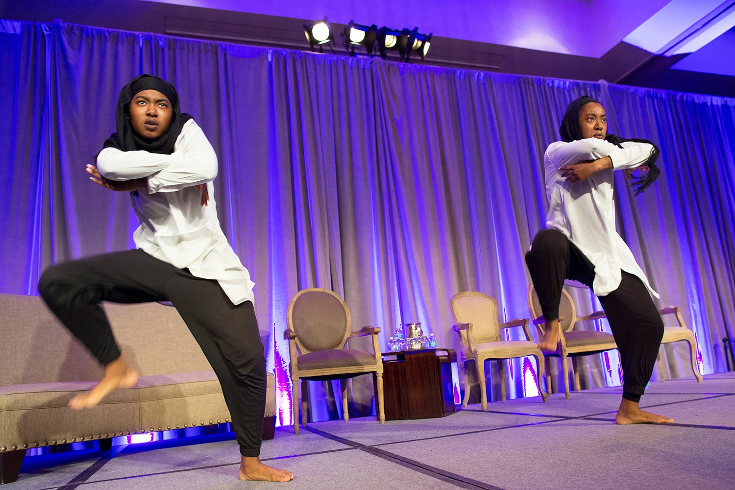 Al Taw'am (Arabic for "the twins") dancers perform at Facing Race 2016, Atlanta, GA, 11 November