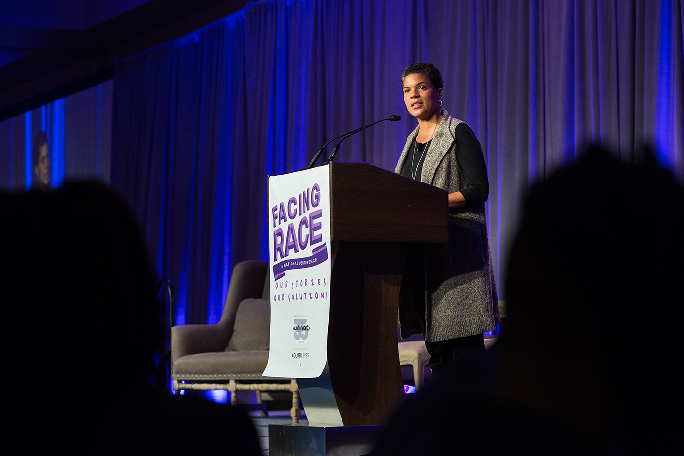 Michelle Alexander ( The New Jim Crow ) speaks at Facing Race 2016 plenary session, "Multiracial Movement for Black Lives." Atlanta, GA, 11 November