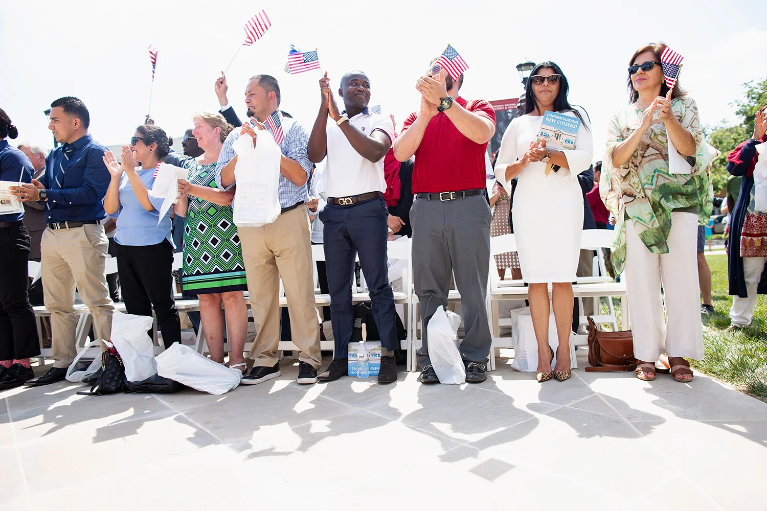 July 4th naturalization ceremony at the Virginia Museum of History and Culture presided over by The Honorable Roger L. Gregory, Chief Judge, U.S. Court of Appeals for the Fourth Circuit, with folks from more than 40 countries, among these: Burundi, Republic of Korea, Yemen, Germany, India. Richmond, VA, 2018