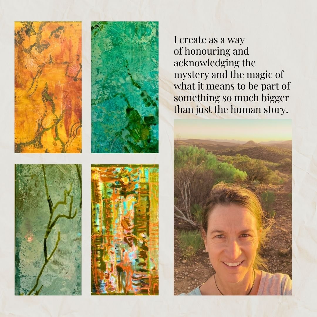I create as a way of honouring and acknowledging the mystery and the magic of what it means to be part of something so much bigger than just the human story.

#BelongingExhibition #RegionalArt #DubboArtFair #WomenInArt #CreativeFriendship
#Australian