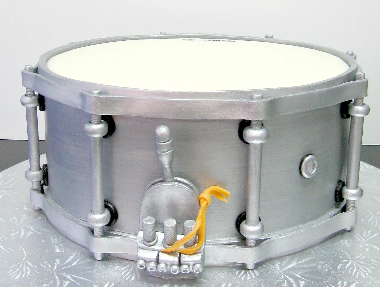 A Pearl Philharmonic snare drum, marble cake with cookies'n cream filling