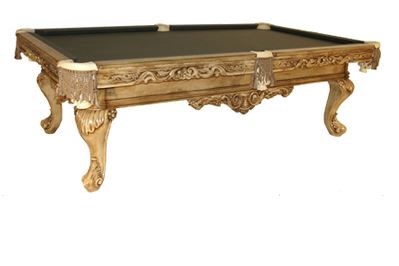 The Bella Le Fleur The intricate and detailed carving will amaze and impress the most demanding connoisseur of prestigious pool tables. Hand carved legs, a unique frame, and carved trim brings to life this richly ornate pool table.