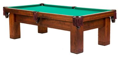 The Coronado Designed for Commercial or Residential rooms, the Coronado’s simple straight lines will complement either contemporary or antique décor settings. A great value for an American entry level pool table.