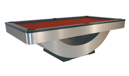 The Reverse Rainbow Beautiful in its sleek contoured sweeping lines, the Reverse Rainbow is of museum quality and is built to tournament specifications which makes this the designer's choice when the normal pool table does not fit the bill.