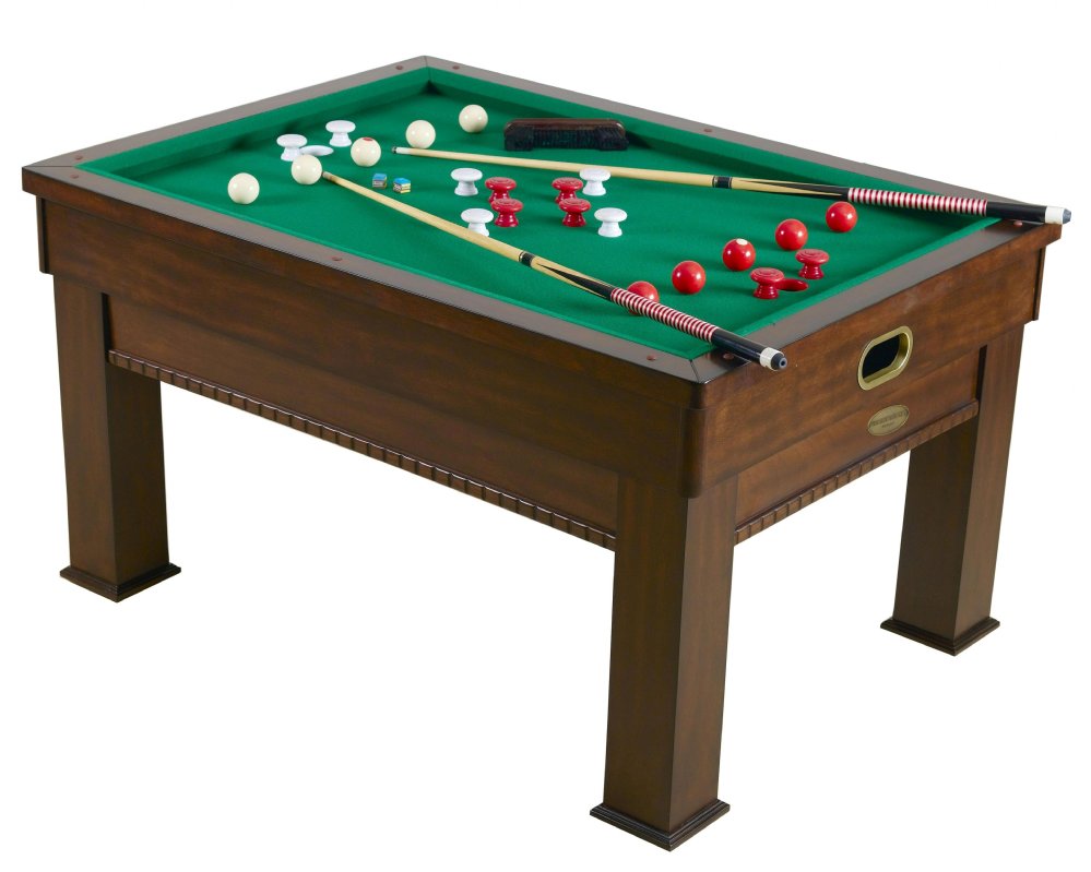 3 in 1 - Rectangular SLATE Bumper Pool, Card & Dining Table