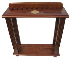 10 Cue Floor Rack - Walnut