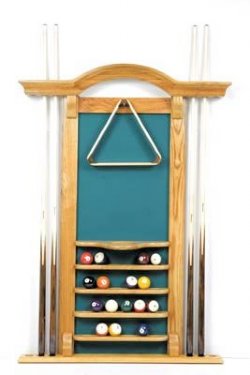 6 Cue Arch Top Wall Rack - Oak