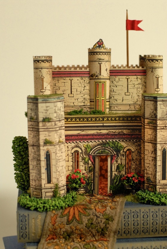 Castle Paper Model and Book Art (from Castle in the Air )