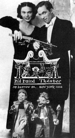 Opening in 1967, the Bil Baird Marionette Theater at 59 Barrow Street in Greenwich Village presented plays for more than a decade. 
