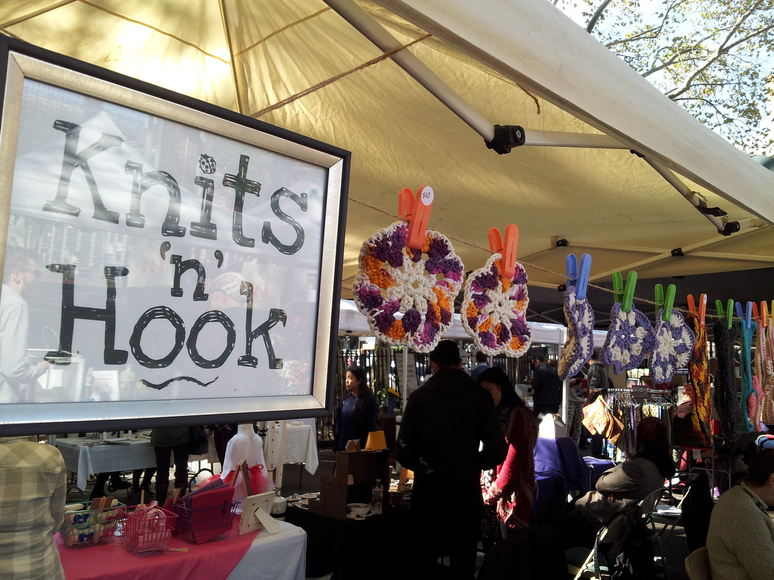 Knits'n'Hook store at the Hester Street Fair&nbsp;on the Lower East Side.&nbsp;