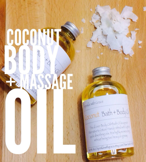 Sprinkle With Grace's Coconut Bath and Body Massage Oil